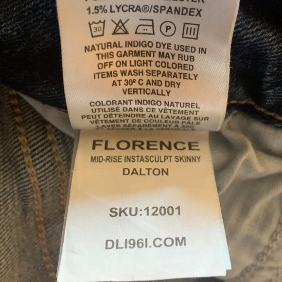 DL1961 FLORENCE Skinny High Rise Crop Jeans size 24 - Picture 5 of 5